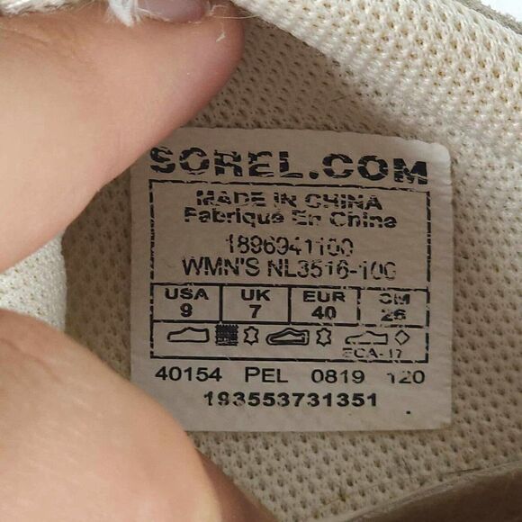 SOREL Women's Kinetic Lite US 9 White Cream Lace Up Fashion Sneaker Shoes - Picture 13 of 13